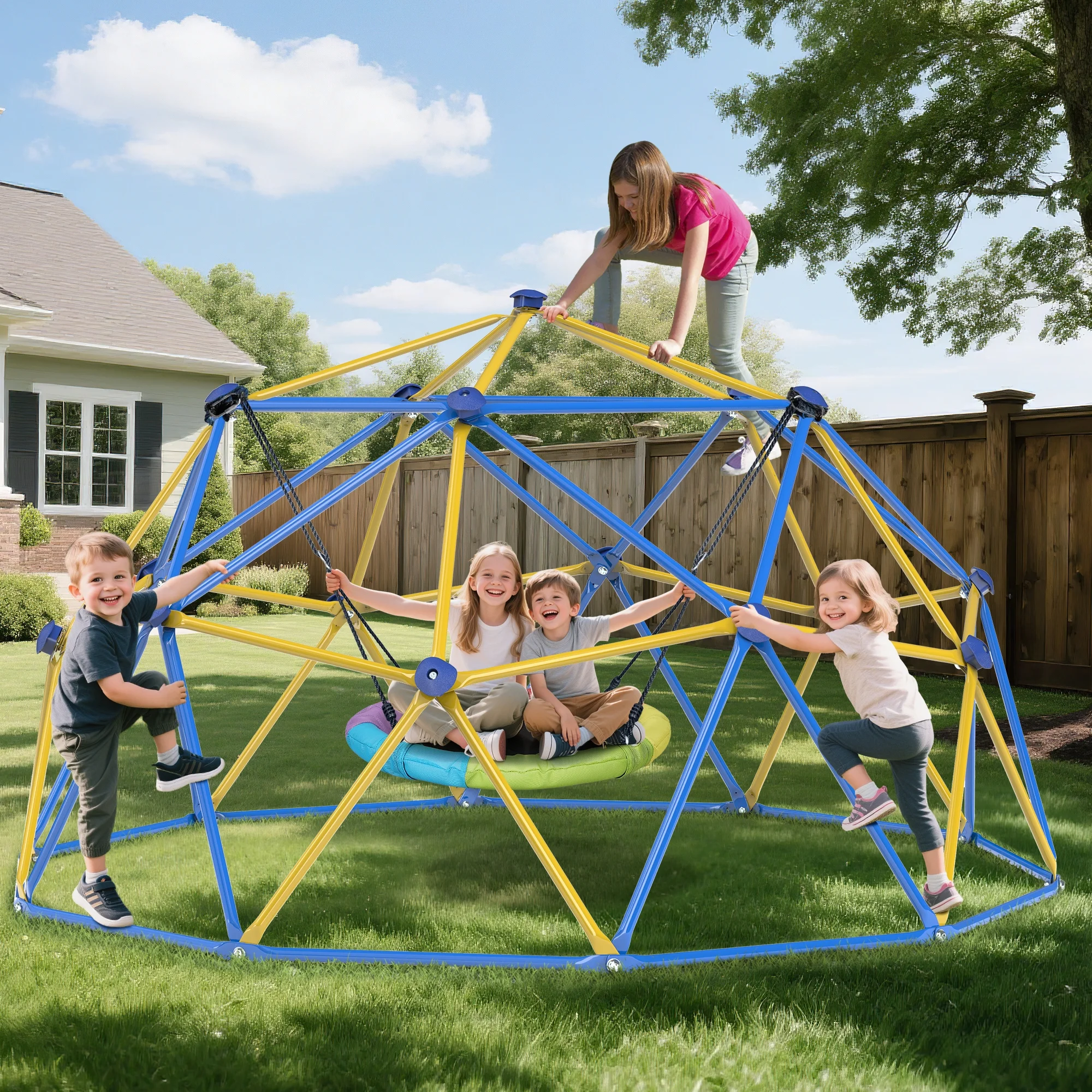 Wostoo Cúpula De Escalada Con Columpio Para Niños 3m - Image 3