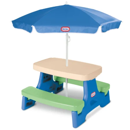 Mesa Picnic Plegable Con Sombrilla Para Niños Little Tikes