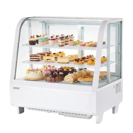 Vitrina Refrigerada 100 L Para Pastelería 2 Niveles Led