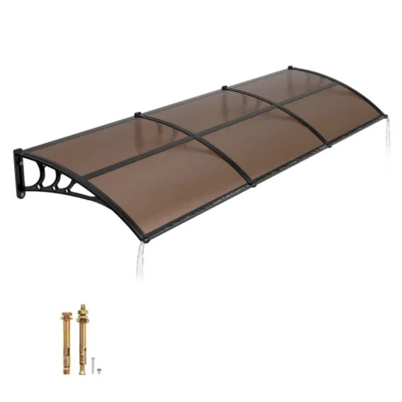 Toldo Para Entrada, 96x290cm, Exterior, Drenaje Y Soporte