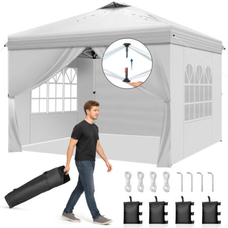 Carpa Plegable 10x10 Ft Ktaxon 4 Paredes Premium Impermeabl