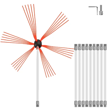 Cepillo De Limpieza De Chimeneas Kit Deshollinador 10m
