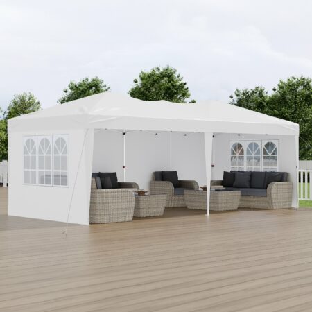 Carpa Toldo Impermeable Patio Eventos Fiesta C/ventanas 3x6m