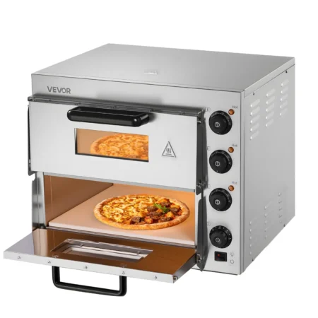 Horno Pizza Comercial Encimera Eléctrico 16 Pulg 2 Niveles