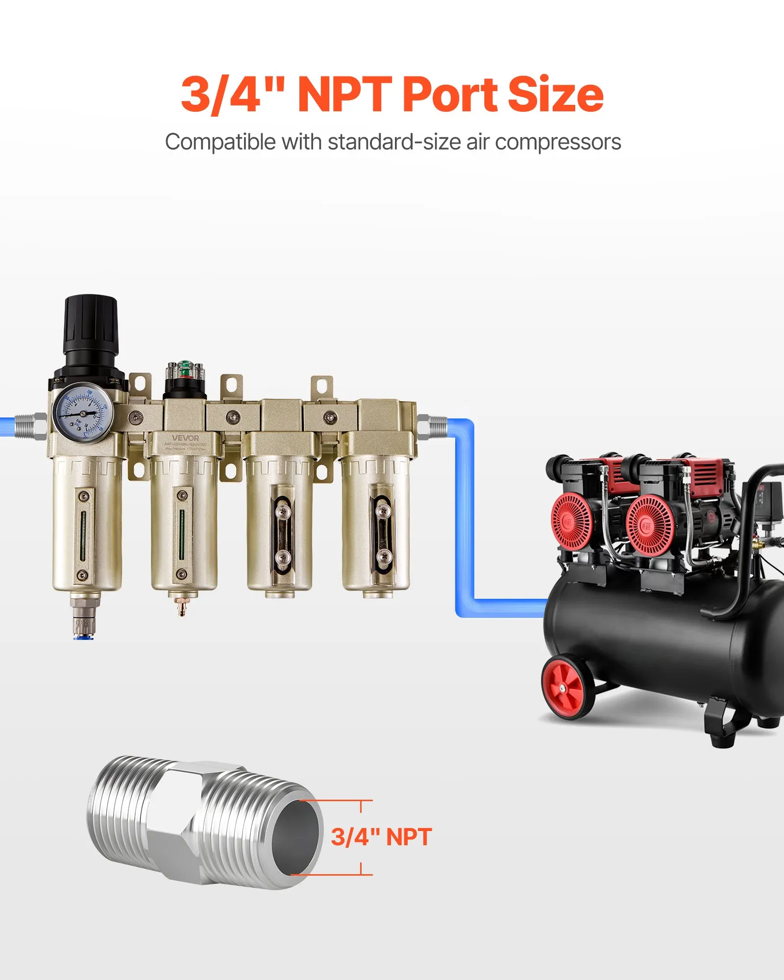 Regulador De Filtro Para Compresor De Aire 3/4 Npt 4 Etapas - Image 6