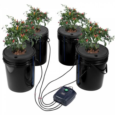 Sistema De Cultivo Hidroponico Dwc 5 Galones 4 Cubos