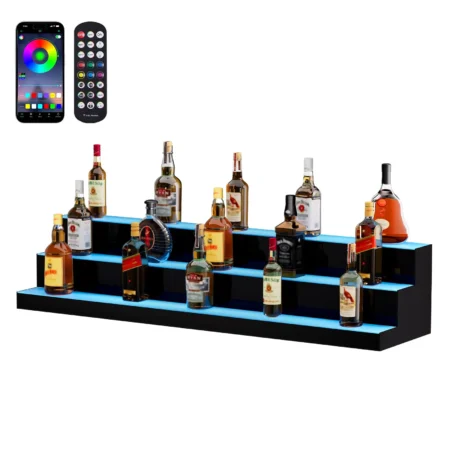 Exhibidor De Botellas De Licor Dollate Con Iluminación Led 5