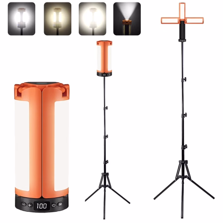 Lámpara De Camping Recargable Con Soporte Inalambrico