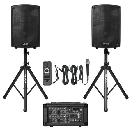 Sistema Pa Profesional De 800w 10 Pulg 2 Altavoces Bluetooth