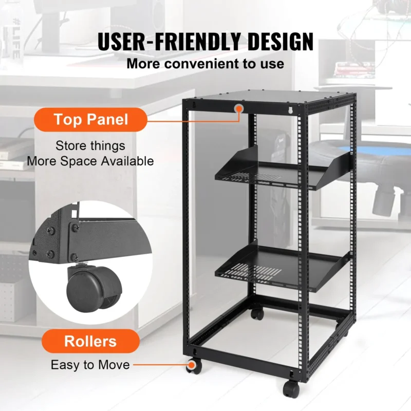 Marco Rack Rack De Servidor De Marco Abierto De 20u Ajustable – Industrial Home T