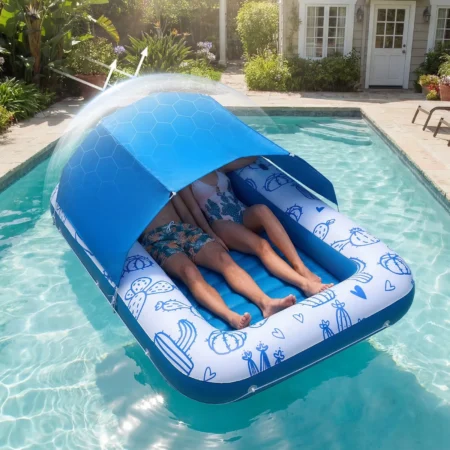 Flotador Inflable Para Piscina Con Toldo Upf 50+